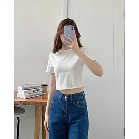 Áo phông nữ croptop cộc tay dáng ngắn a238311 germe