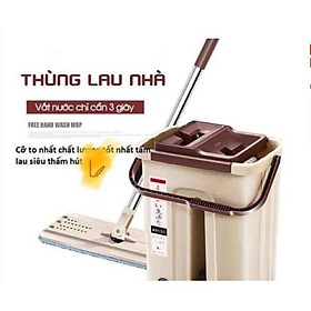 Mua BỘ CHỔI LAU NHÀ 360 ĐỘ TỰ VẮT THÔNG MINH HÌNH CHỮ NHẬT TẶNG KÈM 2 BÔNG LAU