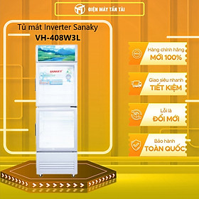 Mua TỦ MÁT 2 CỬA SANAKY INVERTER 340 LÍT VH-408W3L NHÔM (LOW-E) (R600A) - hàng chính hãng