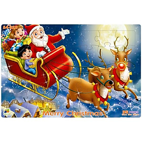 Bộ Xếp Hình Khổ A4 Puzzle Minh Châu 35-028 - Merry Christmas (35 Mảnh Ghép)