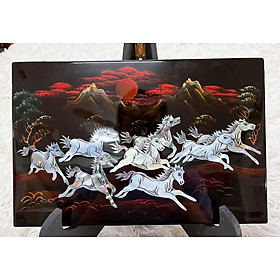 Mua Tranh sơn mài cẩn ốc xà cừ cao cấp  ốc chìm  hàng xuất khẩu size 20x30 cm treo tường  trang trí nhà cửa
