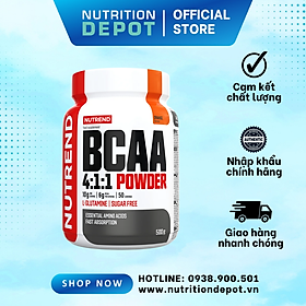 Hình ảnh Thực phẩm bổ sung phục hồi cơ bắp Nutrend BCAA 4:1:1 Powder vị Cam (Hộp 500g) - Nutrition Depot Vietnam