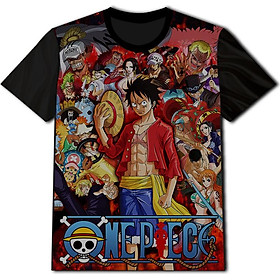 Áo phong teen , Áo thun đen in hình Anime - One Piece - Đảo Hải Tặc - Vua Hải Tặc - Luffy - Unisex phù hợp cho Nam Nữ, vải thun lạnh siêu mát khi đi tham gia các lễ hội Cosplay