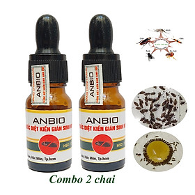 Combo thuốc diệt kiến gián ANBIO Chai 10ml Dạng ống bóp tiện lợi với hoạt chất sinh học diệt tận gốc hầu hết kiến gián