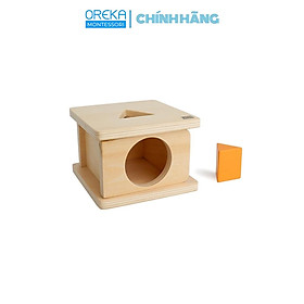 Đồ chơi trẻ em Oreka Montessori Hộp thả Khối lăng trụ Tam giác - 0120500