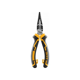 Kìm mũi nhọn mỏ dài cao cấp 6 inch 160mm chất liệu thép crv ingco hhlnp28160 tay cầm 2 màu
