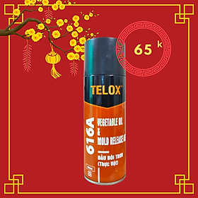 Thùng 24 Bình xịt bôi trơn khuôn nhựa công nghiệp Telox 616A 450ml