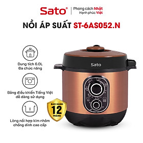 Mua Nồi áp suất đa năng SATO 6AS052.N 6.0L - Nồi áp suất đa chức năng : nấu cơm  nấu cháo  hầm gân  ninh  súp  hấp  giữ ấm ...- Miễn phí vận chuyển toàn quốc - Hàng chính hãng