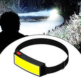 Waterproof Headlamp, Rechargeable Headlamp Flashlight, Lightweight COB Headlight, 3 Light Modes Head Lamp for Fishing, Running, Camping, Walking