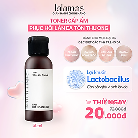 Toner Cánh Kim Ngân Hoa Lalamos Dưỡng Ẩm Và Se Khít Lỗ Chân Lông Mini Size - 50ml