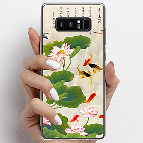 Ốp lưng cho Samsung Galaxy Note 8 nhựa TPU mẫu Hoa sen cá