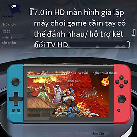 Khuyến mãi Bảng điều khiển trò chơi cầm tay PowkiddyX70 HD 7-inch rocker FC mô phỏng arcade đôi so với PS cầm tay - x70 đỏ xanh