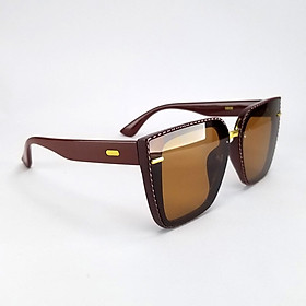 Mắt kính nữ DKY9909DO. Tròng Polarized phân cực màu nâu đỏ chống nắng, chống tia UV, gọng to bản rộng ôm sát mặt