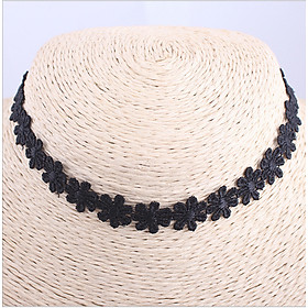 Vòng cổ choker hoa đen V19