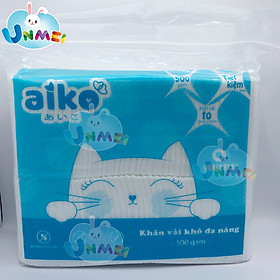 KHĂN VẢI KHÔ ĐA NĂNG AIKO GÓI 500G KÍCH THƯỚC 18X20CM