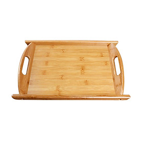Bamboo Rectangle Serving Tray Breakfast Bed Tray Tea Trays Sushi Platters