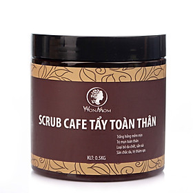 Cafe tắm, tẩy tế bào chết toàn thân Wonmom (Thay cho sữa tắm hóa chất)