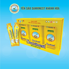 Hộp quà tặng Tinh chất Yến sào Khánh Hòa Sanvinest dành cho người cao tuổi 30 túi 20ml