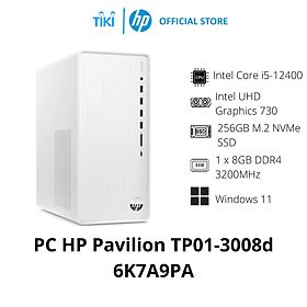 Mua Máy tính để bàn HP Pavilion TP01-3008D 6K7A9PA Snow white (Core i5-12400  8GB RAM  256GB SSD  Intel Graphics  Windows 11 Home) - Hàng Chính Hãng
