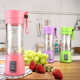 Mua Máy xay sinh tố cầm tay có tích điện siêu tiện lợi ( màu ngẫu nhiên) tặng kèm 2 khăn vuông lau tay nhà bếp - GDHN Loại Tốt