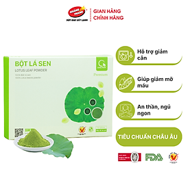 Bột Lá Sen Sấy Lạnh Nguyên Chất Quảng Thanh Hộp 45g - Ngủ ngon, giảm mỡ máu, giảm cân, mát gan, mờ nám, tàn nhang, đẹp da