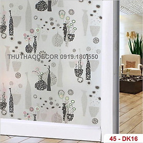 DECAL DÁN KÍNH MỜ SẴN KEO - BÁN THEO 1M TỚI