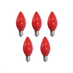 Mua Bộ 5 bóng led ớt trang trí bàn thờ màu Đỏ - Vàng  bóng đèn led trái ớt tiết kiệm điện ( Led trái ớt ) cao cấp