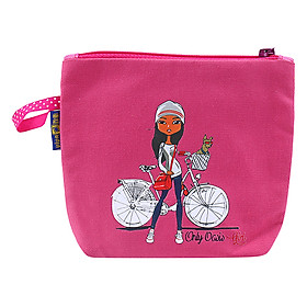 Túi Lưu Niệm Mini Số 2 - Cô Gái Xe Đạp - Hồng