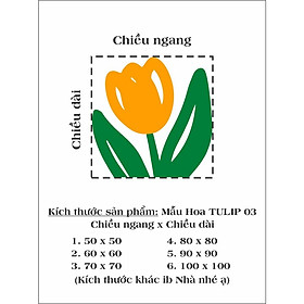 Mua HÌNH DÁN HOA TULIP TRANG TRÍ NHÀ CỬA CUTE 01