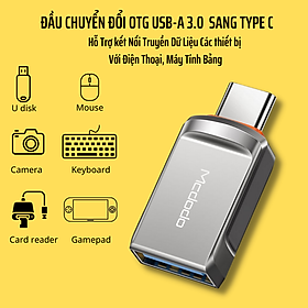 Mua Đầu Chuyển Đổi OTG USB-A 3.0 Sang Type C Mcdodo OT-8730 - Hàng Chính Hãng
