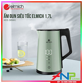 Ấm đun siêu tốc Elmich KEE-3856 (Cấu Tạo 2 Lớp, Dung tích 1,7 Lít, Công suất 2200W, Màn Hình Cảm Ứng, Hiển Thị 5 Mức Cài Đặt Nhiệt Độ) - Hàng Chính Hãng