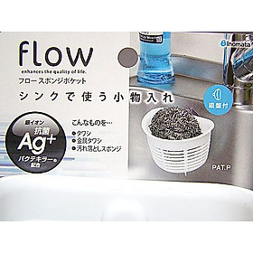 Giá để giẻ rửa bát hình rổ màu trắng nội địa Nhật Bản