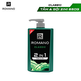 Tắm gội 2 trong 1 Romano Classic cổ điển lịch lãm phiên bản Deluxe nhanh chóng tiện dụng 650gr