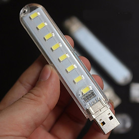 Đèn led 8 bóng siêu sáng cắm cổng usb