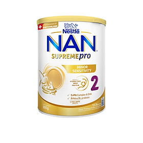 Sữa bột Nestlé NAN SUPREMEPRO 2 800g nhập khẩu Đức với 5HMO & đạm Gentle Optipro ( Dành cho trẻ từ 12 - 24 tháng tuổi)