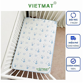 Size 50x70cm tấm lót chống thấm cho bé Vietmat lót nôi cũi, trải trên nệm từ sơ sinh đến 1 tuổi, không nóng, thoáng mát