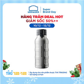 Bình Giữ Nhiệt Thép Không Gỉ Bumper Bottle Lock&Lock LHC4142SLV (650ml) - Bạc