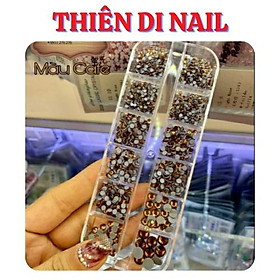 Mua Khay đá chân lưới màu trà mix size 1440 viên Thiên Di Nail