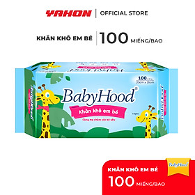 Combo Khăn Giấy Khô Em Bé BABYHOOD 100 Miếng/Bao