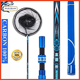 Vợt Cá Carbon Vành Tròn Có thể thu gọn chuyên dụng câu đài