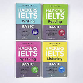 [ THANG LONG BOOKS ] Combo 4 cuốn Hackers IELTS Bassic :  Reading + Writing + Listening + Speaking