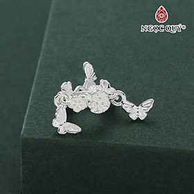 Charm bạc hình vòng hoa bướm - Ngọc Quý Gemstones