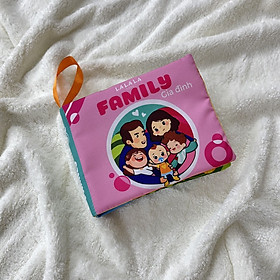 Sách Vải Song Ngữ Lalala baby Đa Giác Quan Cho Bé Sơ Sinh Size Mini 12x12cm - (0-12 tháng)