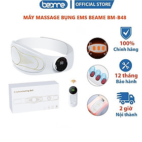 Máy Massage tan Mỡ Bụng Xung Điện EMS BM-B48, Đai Massage Lưng Bụng Rung Nhiệt Giảm Đau Bụng Kinh