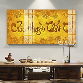 Mua Tranh treo tường cửu huyền thất tổ trang trí decor phòng thờ kèm đinh