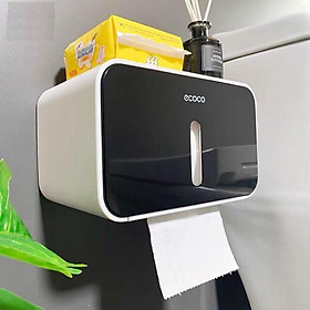 Ecoco 1903-Hộp đựng giấy vệ sinh Cao cấp, có thanh giữ xoay lõi giấy-Đẹp, chống nước
