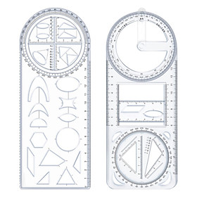 2pcs Multifunctional Ruler Drawing Measuring for Drafting Tailor Office