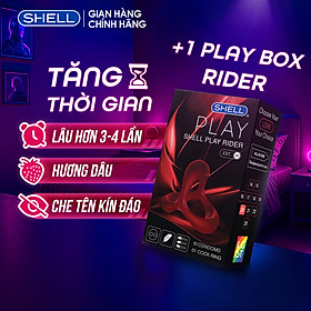 Bao cao su Shell Play Rider 6 tính năng - Hộp 10 cái +1 Play Box Rider | SHELL CHÍNH HÃNG