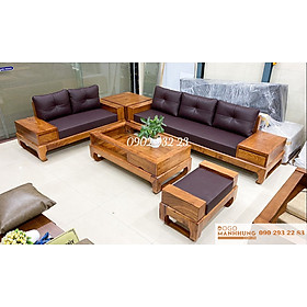 Mua Bộ sofa gỗ hương có nệm sai lớn mẫu 2 văng