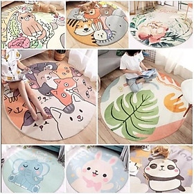 Mua Thảm Tròn Lông Cừu Size Lớn 120x120cm Trang Trí Phòng Khách Phòng Ngủ